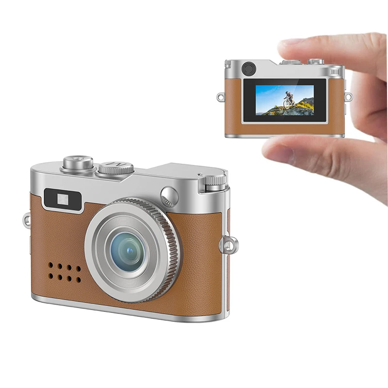 

Retro Portable 64GB Mini Camera, Compact Ultra-Small HD Video Camera, Featuring 1080P HD Video Recording 0.96-inch IPS Screen