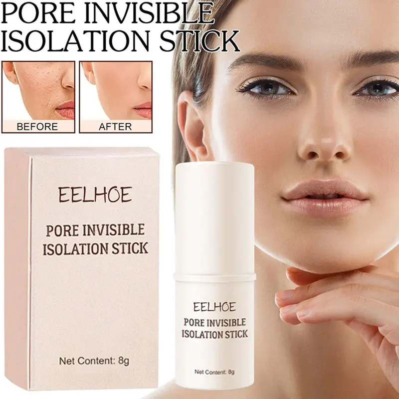 EELHOE Invisible Pore Stick Pore Eraser Skin Tone Even Moisturizing Waterproof Oil-control Smooth Fine Lines Face Primer Makeup