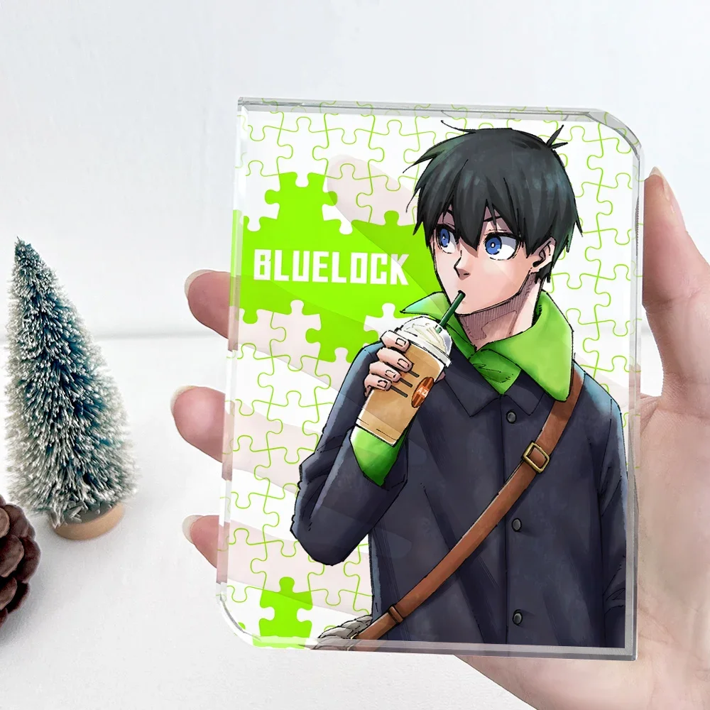 BLUE LOCK Mikage Reo Stationary i Seishiro Chigiri Hyoma Cosplay, Anime Crystal Standing Sign, Accessoires de décoration, Cadeau de Noël et d'anniversaire