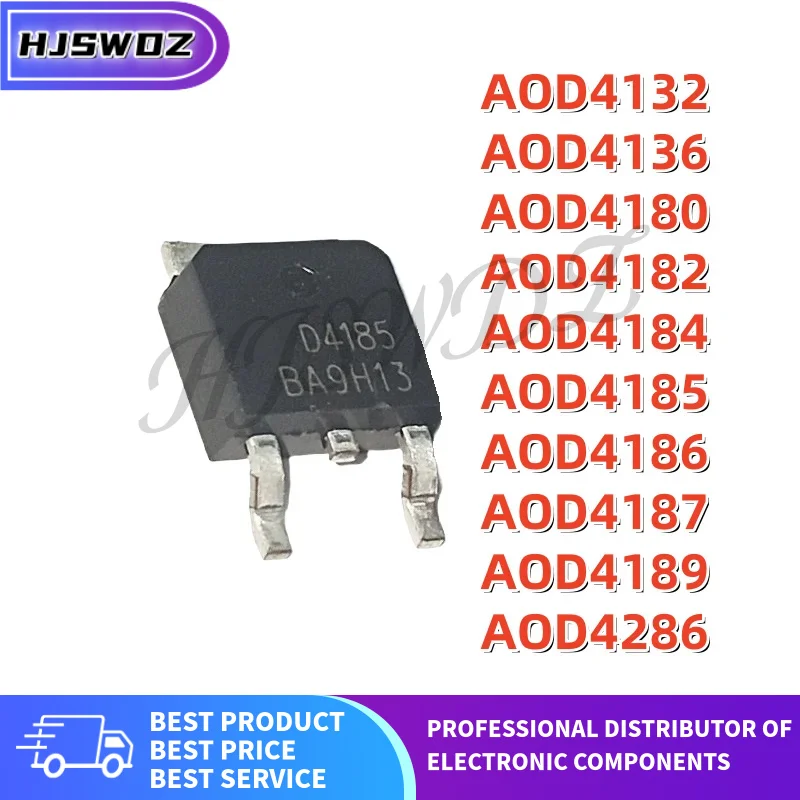 10PCS AOD4286 AOD4186 AOD4136 AOD4185 AOD4187 AOD4182 AOD4180 AOD4132 AOD4189 AOD4184 D4286 D4186 D4136 D4185 D4187 D4182 TO-252