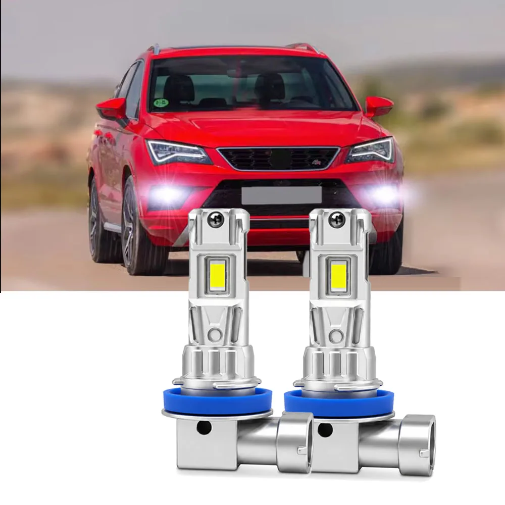 

2pcs Led Car Fog Lights Bulb For Seat Ateca 2016 2017 2018 2019 2020 LED Front Fog Lamp Canbus 6000K CSP