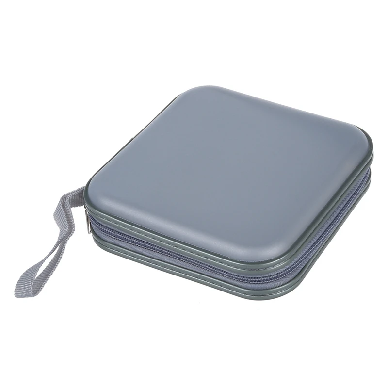 T82C Hot Sale-2X 40 Cd Dvd Disc Album Storage Carry Case Cover Wallet Sleeve Holder Bag Hard Box - Silver