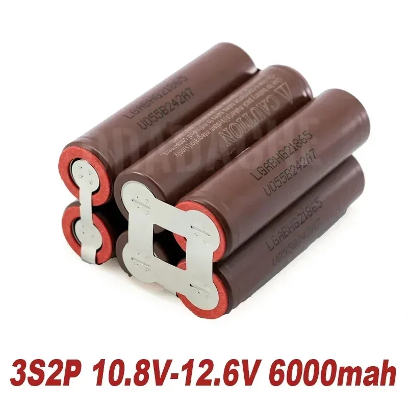 3S/5S 10.8V 12.6V 18V HG2 3000mAh 18650 lithium battery pack 30A screwdriver welding strip customizable battery