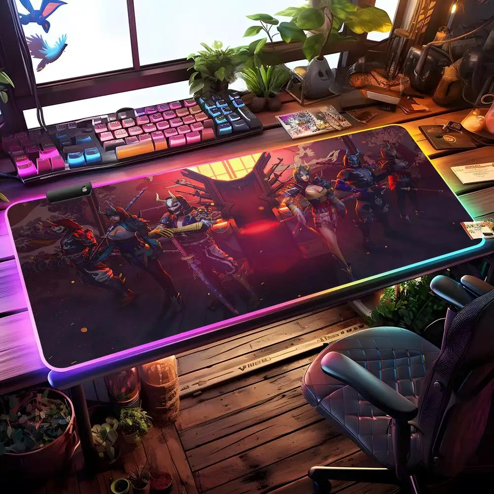 

F-freeS Fire-ES Mouse Pad RGB Gaming Mouse Pad Desk Mat HD Gamer Large LED Light XXL MousePads