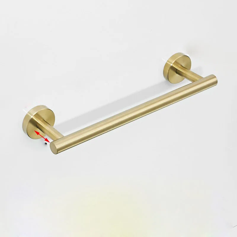 Gold Stainless Steel Bathroom Towel Bar Bathroom Hook Wall-Mounted Toilet Paper Holder Towel Rack