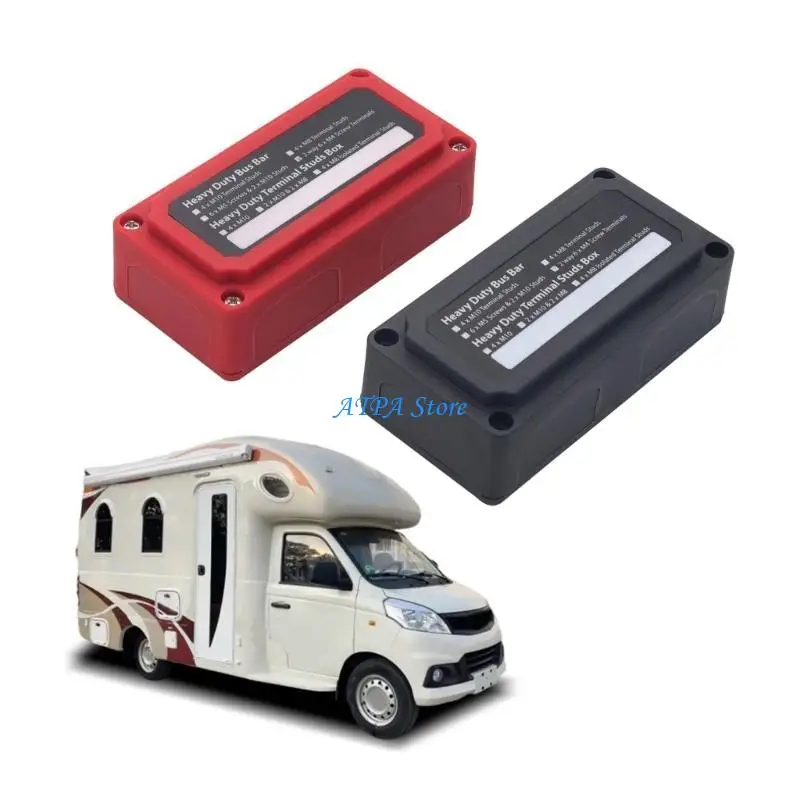 

U13C Heavy Duty Power Distribution Block with 100A Capacity Easy Wiring BusBar Box Simple Installation fit for Car & Boat