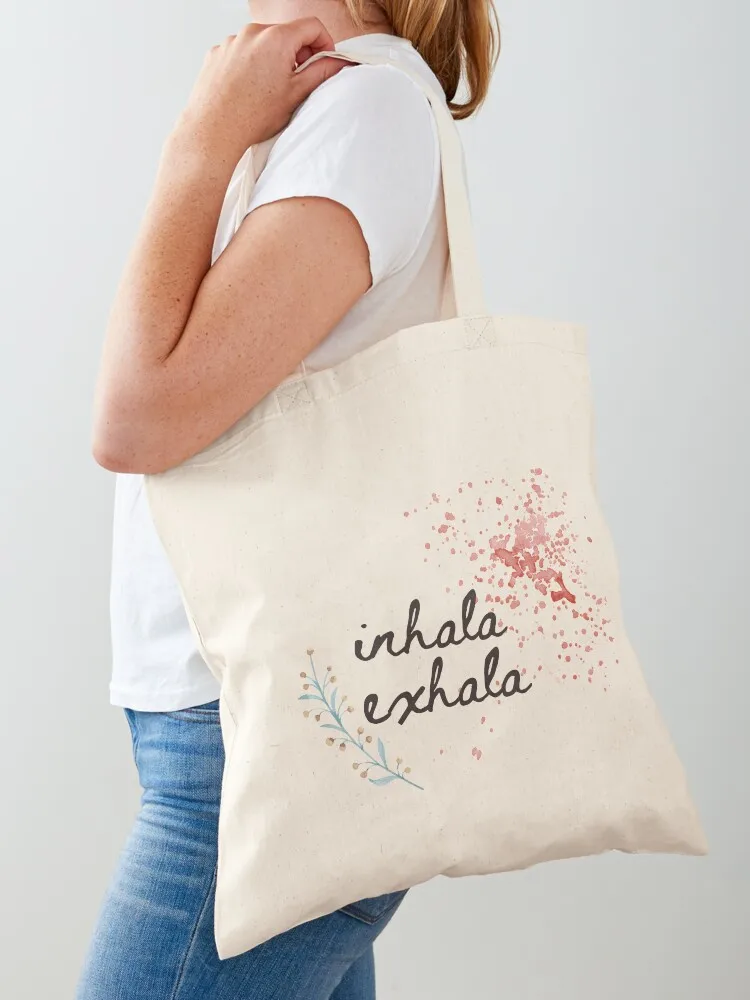 

Inhala exhala Tote Bag handbag Large bags for women foldable reusable bag large size bags