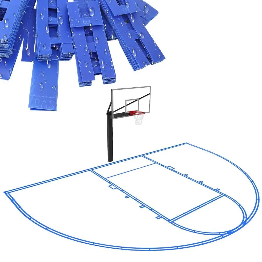 

Basketball Court Marking Kit, HeavyDuty Basketball Court Stencil Kit for Concrete or Driveway, Waterproof Easy Install Plastic T