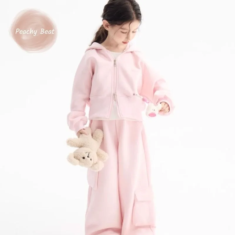 Fashion Baby Girl Cotton Clothes Set Hooded Jacket+Pant 2pcs Infant Toddler Teens Child Cartoon Tracksuit Kids Clothes 2-14Y