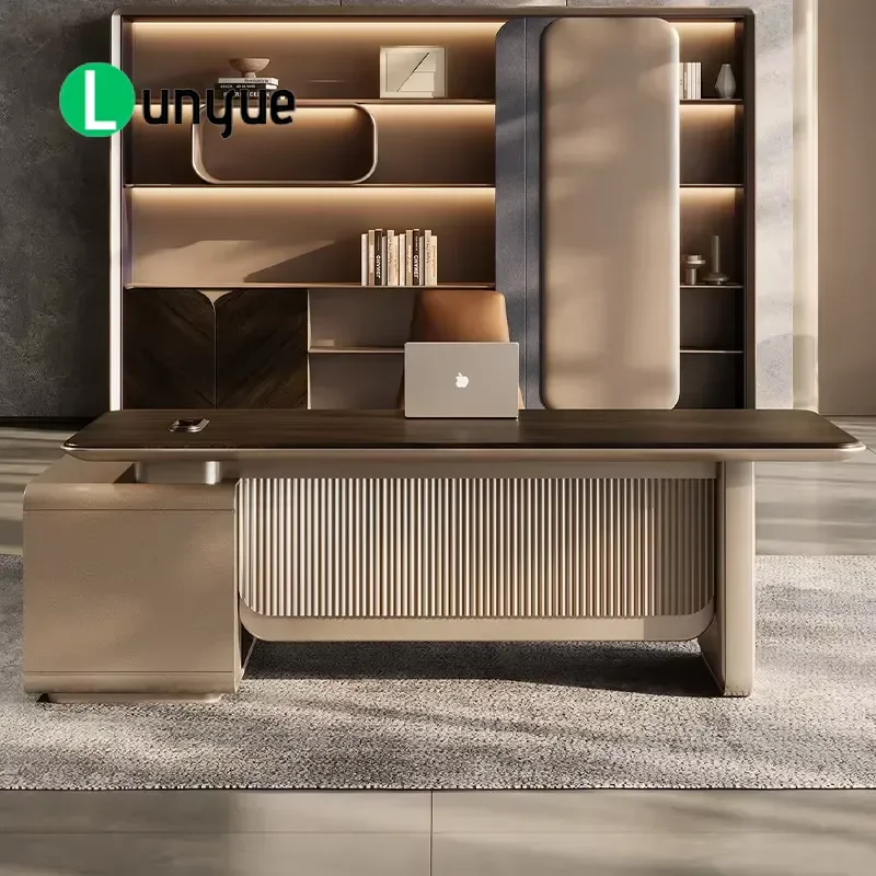 L Shaped Office Desk Modern Ergonomic Waterproof Wooden Computer Table Durable Eco Friendly Executive Workstation for Home