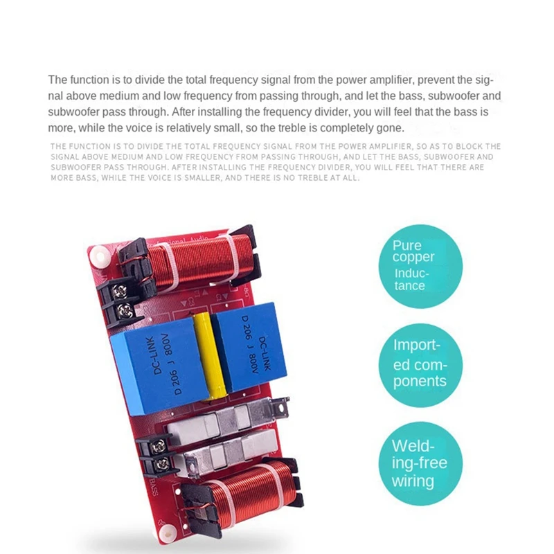 400W Bas Audio Crossover Subwoofer Crossover Bass Crossover Hifi High Fidelity Crossover Filter