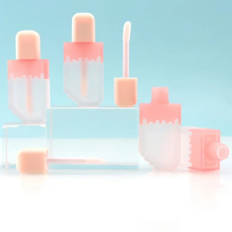 

30pcs 5ml Empty Ice Cream Lip Gloss Tube DIY Plastic Lipgloss Tube Transparent/Blue/Pink Lip Gloss Cosmetic Container