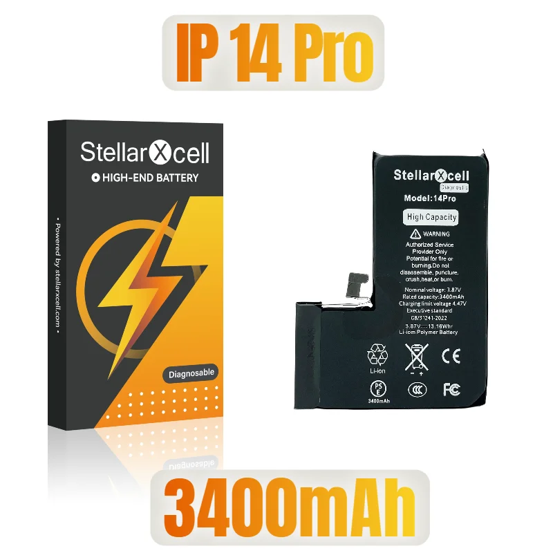StellarXcell Diagnostische Batterij tonen echt deel geen pop up bericht voor iphone 12mini 13Pro 14Plus 15Promax batterij vervanging