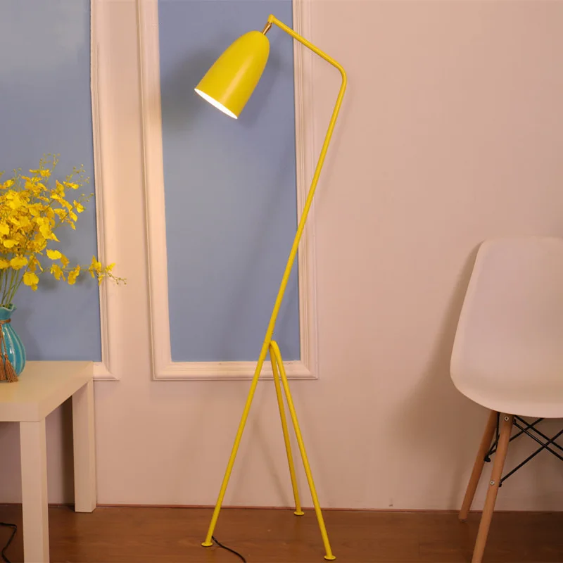 Modern ins simple wrought iron tripod standing lamp study living room bedroom decorative floor lamp
