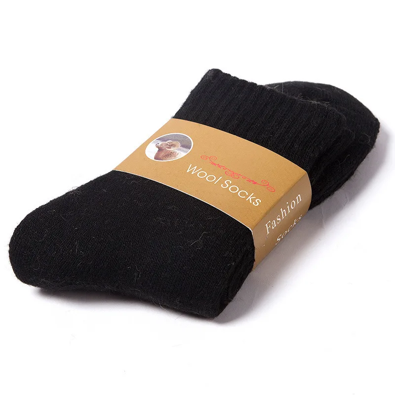 5 Pairs Autumn and Winter Fashion New Wool Solid Color Casual Soft Mid Tube Men's Socks Versatile Thick and Warm Men's Style