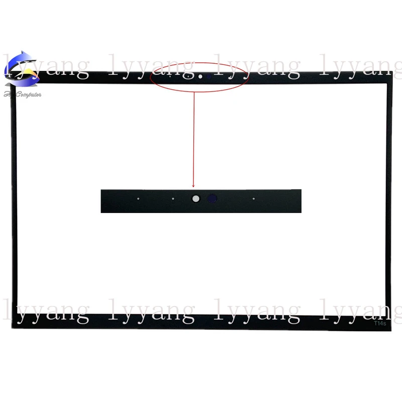 f  New For Lenovo ThinkPad T14S Gen 2 LCD Bezel Sticker W/IR Hole 5M11C89121