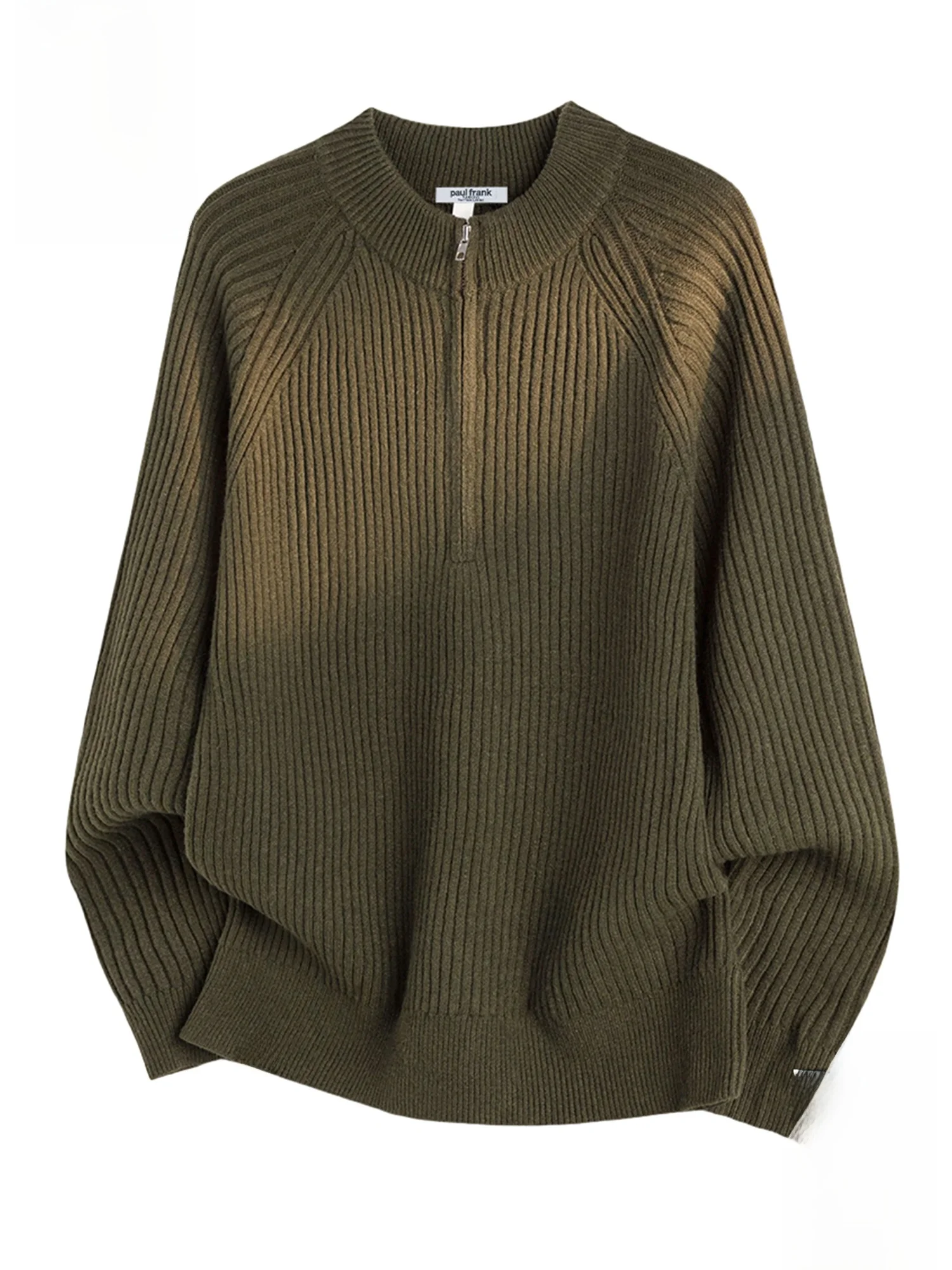 

PaulFrank Men's Loose Fit Zip-Up Hoodie American Sle Knitted round Ne Pullover Soft Polyester Blend Autumn Casual Wear