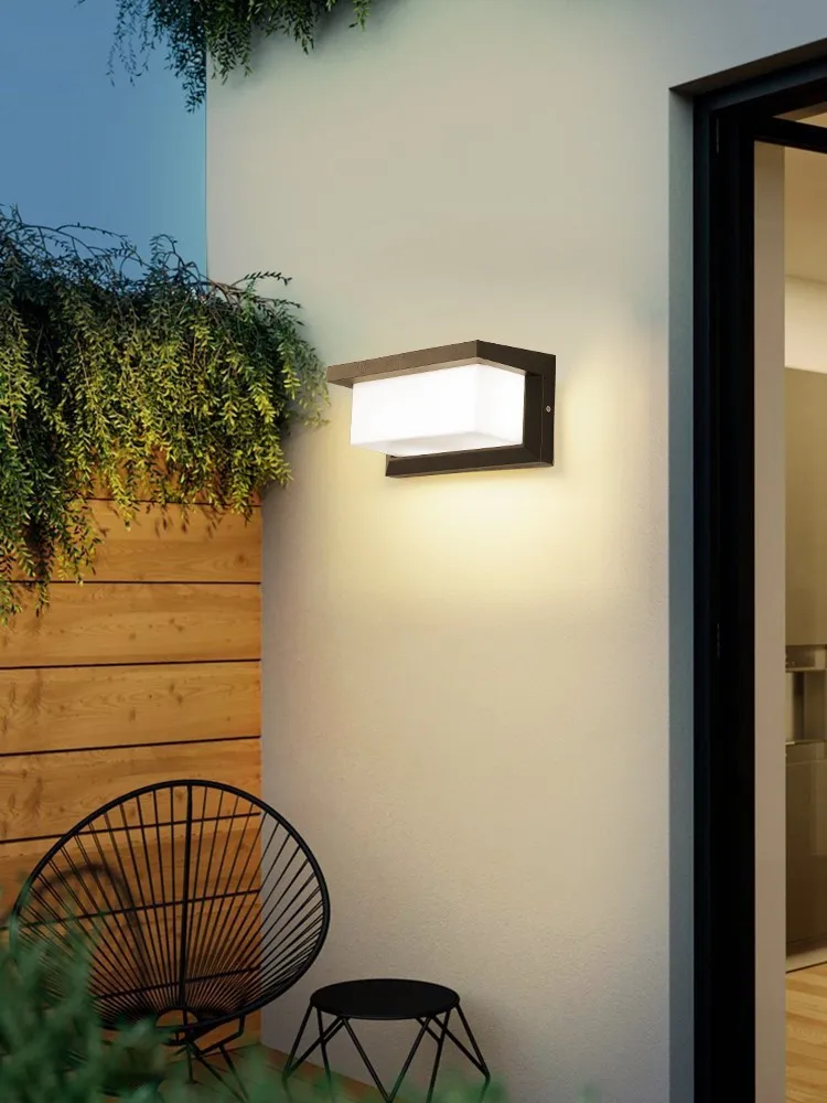 Waterproof IP65 Changeable 3-Color LED Outdoor Wall Light for Porch Balcony Garden Lighting Adjustable Outdoor Wall Lamp