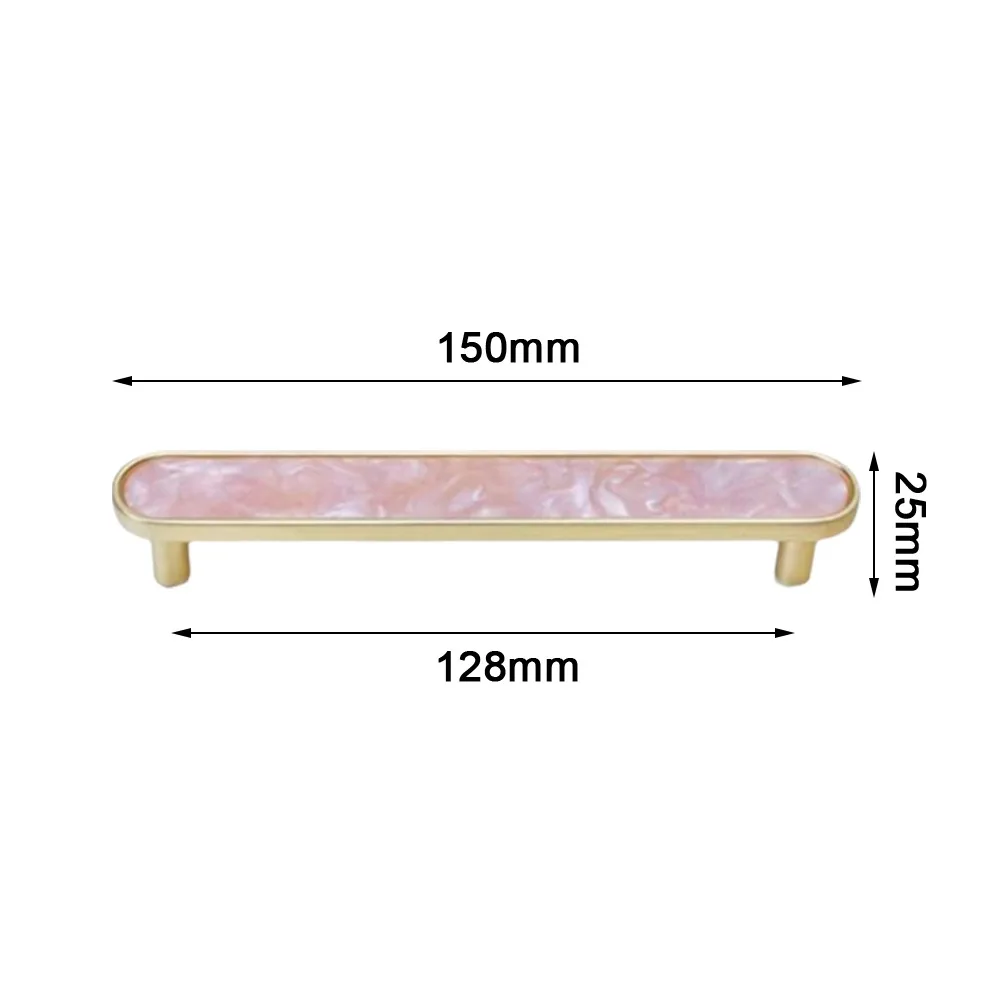Gold Finish Cabinet Handle Pink Black Zinc Alloy Drawer Handle New Zealand Pearl Shell Nordic Style Drawer Pull Dressing Table