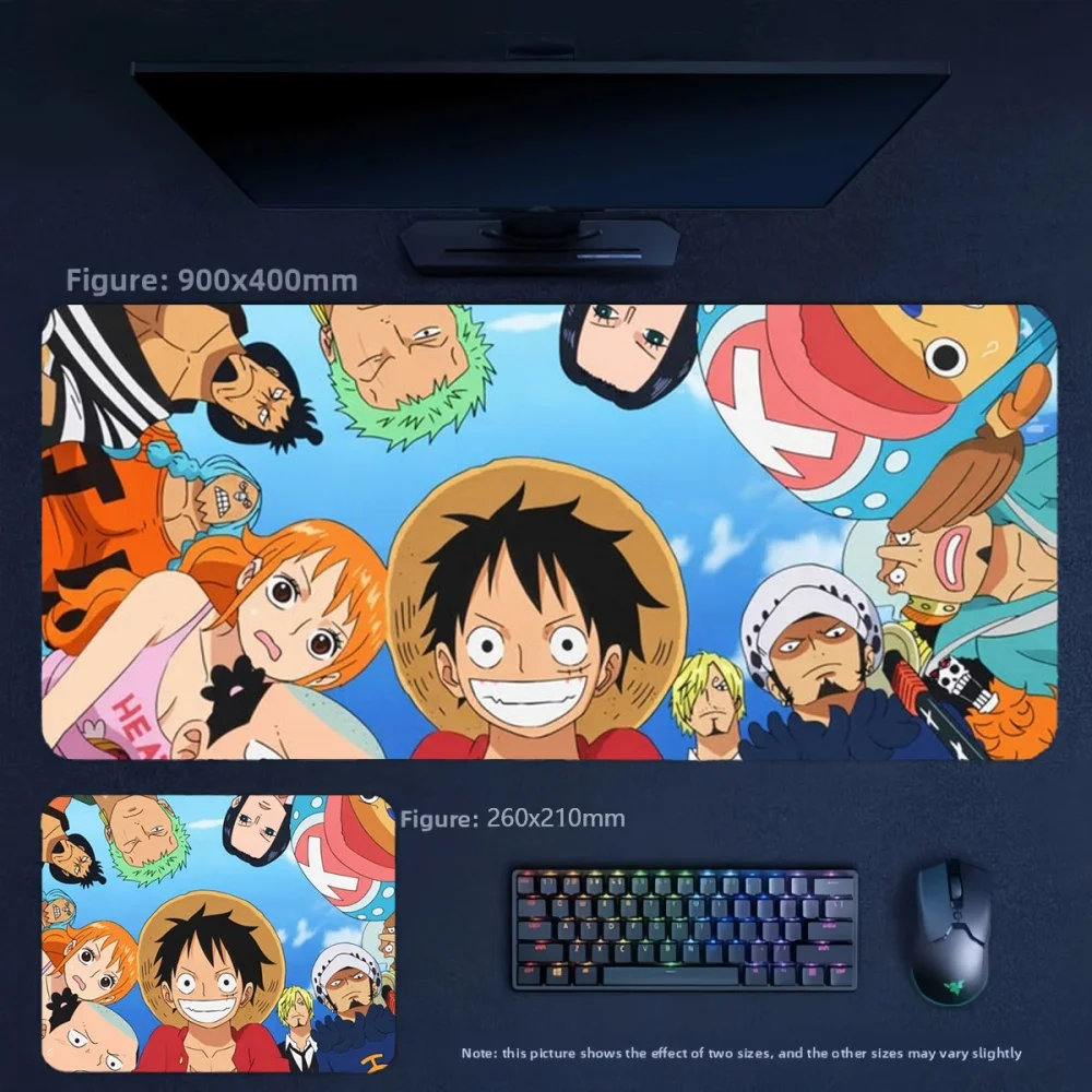 Multi-size Boys Office High-quality Leather Mouse Pad Anime ONE PIECE Luffy Zoro Printed Leather Mouse Pad Large Size Table Mat