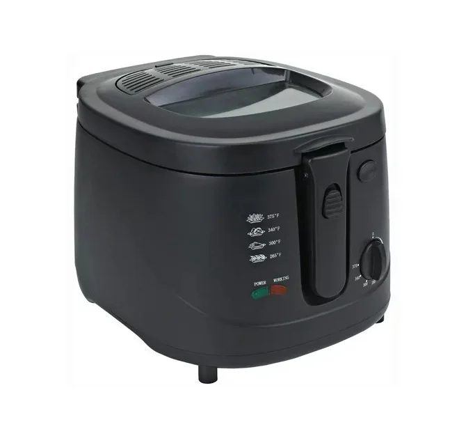 New DF-725 1500w 12-Cup Electric Deep Fryer, Black