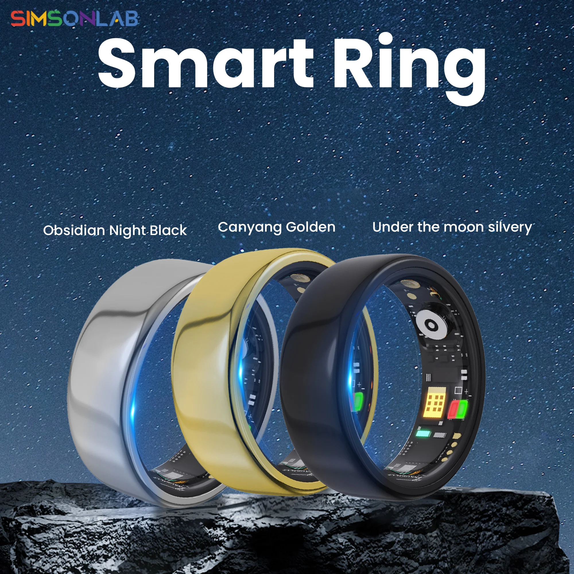 Новое здоровое умное кольцо с несколькими спортивными режимами IP68, водонепроницаемое мониторинг сердечного ритма сна, время ожидания, 7-дневный подарок для мужчин и женщин