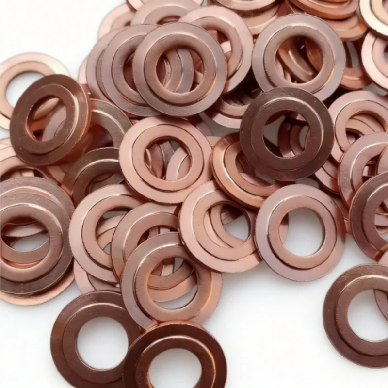 For Isuzu 6WG1 6UZ1 6WF1 Hitachi Excavator Parts Fuel Injector Copper Washers Sealing Gaskets