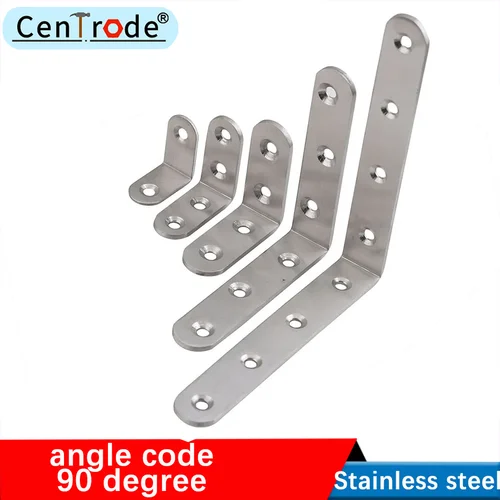 스테인레스 스틸 각도 조절 코드 긴 구멍 활동 90 ° 직각 가구 고정 장치, L자형 선반 브래킷 커넥터 