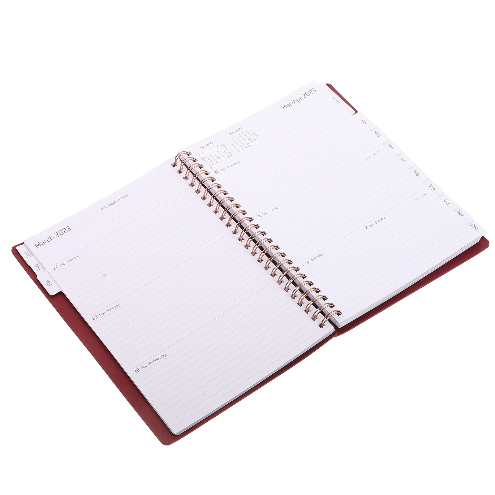 

Planner Notepad 2023 Black Portable Side Turning Office Memo Agenda Thick Paper Smooth Writing No Leak Daily Use