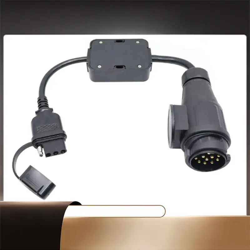 

N35R-разъем прицепа, 13-контактный европейский на 4-контактный американский адаптер проводки заднего фонаря, схема Plug and Play