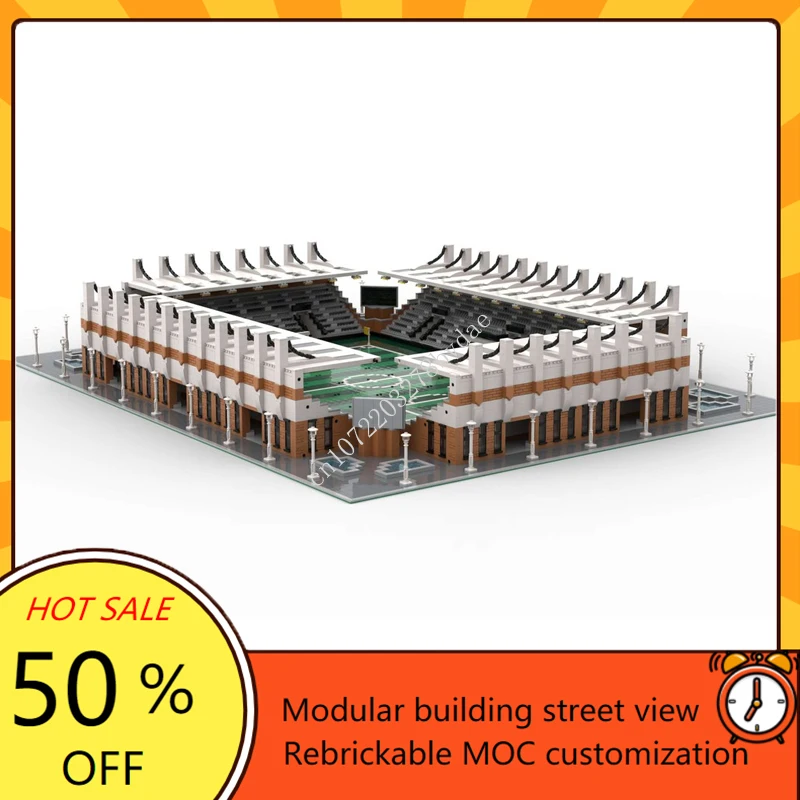 13129PCS Modular Stadium MOC Creative street view Model Building Blocks Architecture DIY Education Assembly Model Toys Gifts