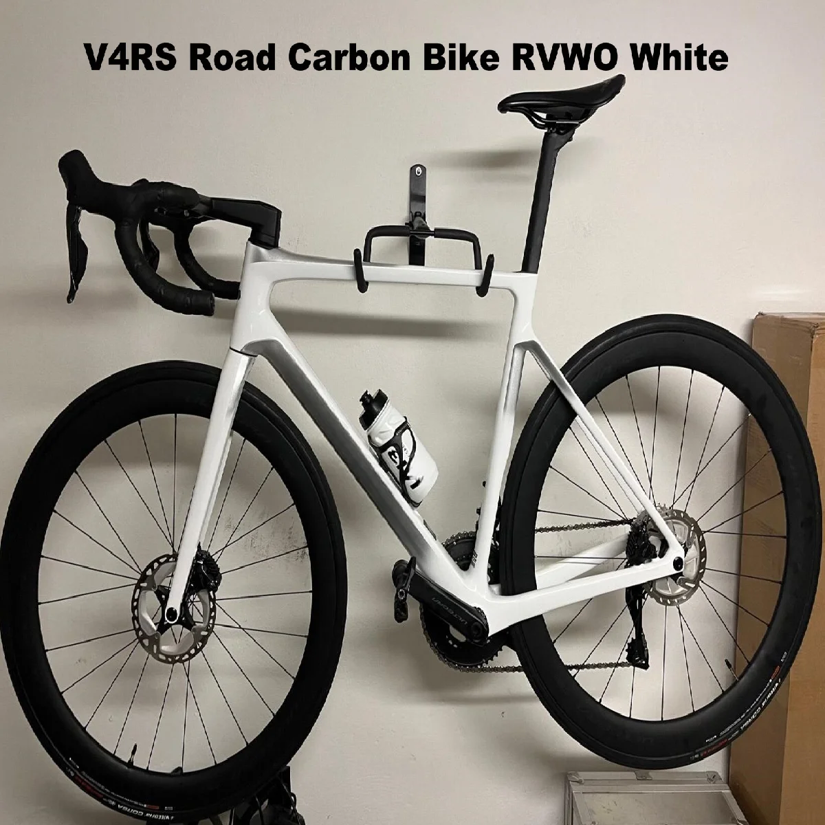 

40 Colors V4RS Road Carbon Bike RVWO White Chrome Complete Bicycle with R7170 DI2 Groupset 50MM Carbon Wheelset