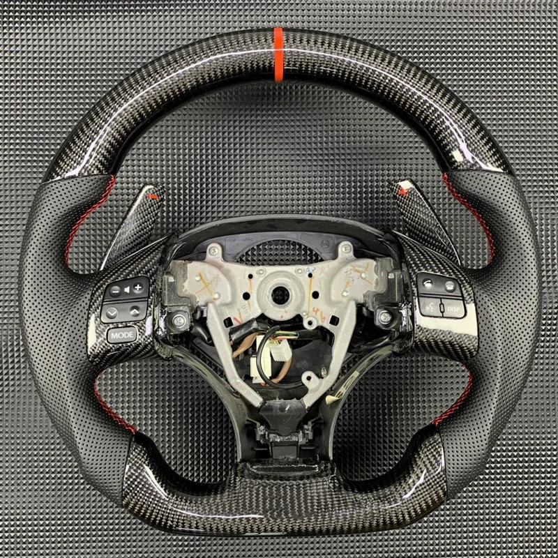 Carbon Fiber Steering Wheel For Lexus IS ISF IS250 IS300 2005 2006 2007 2008 Perforated Leather Customized