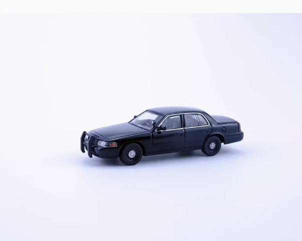 596 Model 1:64 Ford Crown Victoria CV Black plainclothes police car livery Collection die cast alloy car model decoration gift