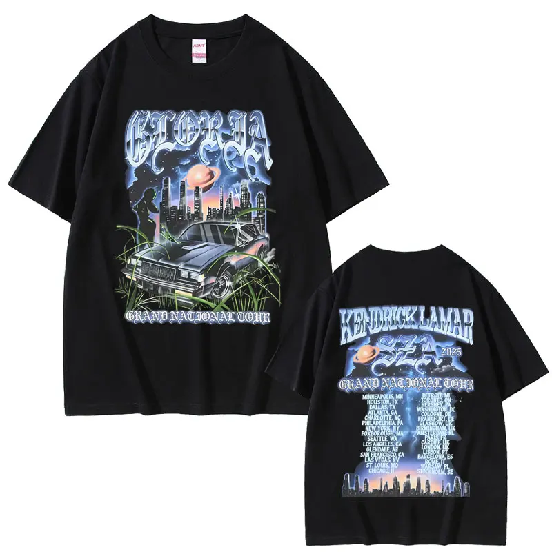 

Rapper Kendrick Lamar & SZA Grand National Tour 2025 T-shirt Men Women Hip Hop Fashion Pop Music T Shirts Casual Cotton T-shirts