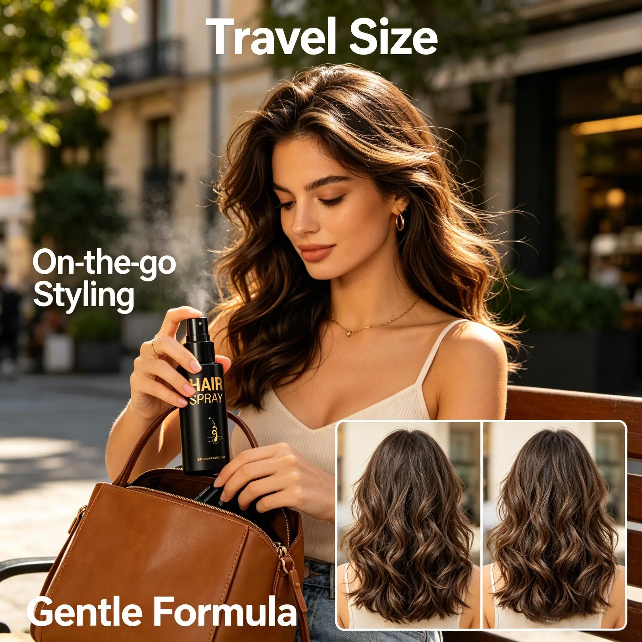 Spray para peinar el cabello de secado rápido, crea un cabello natural esponjoso, voluminizador, brillante, refrescante, no graso, unisex, fijación potente para el cabello