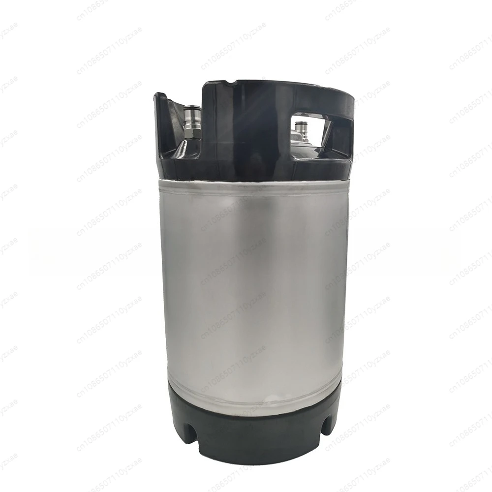 Beer Keg Rubber Handle Barrel Stainless Steel Growler Leak Proof Top Lid Beer Bucket 9.5L Ball Lock Type