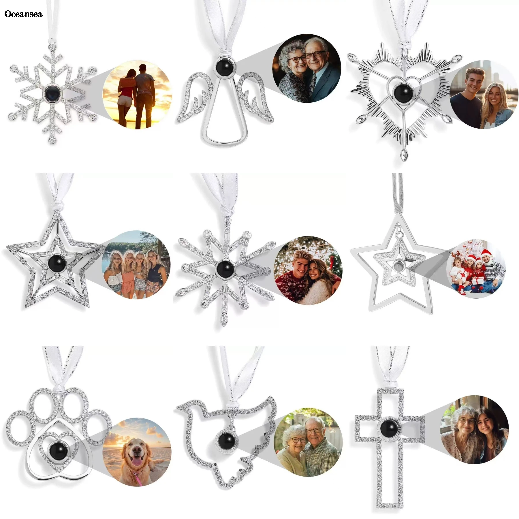 صور الإسقاط عيد الميلاد زخرفة صورة داخل الديكور أجنحة الملاك صور زخرفة الإسقاط قلادة 2025 ديكور المنزل الجديد #1