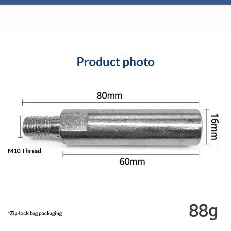 45 Steel M10 Angle Grinder Extension Rod High Durability Easy Installation Fits 100 Type Angle Grinder Cutting Polishing