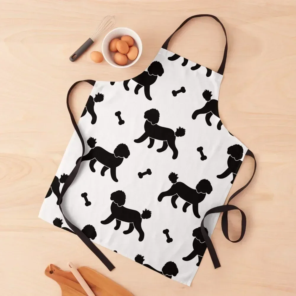 

Cute Black Cockapoo Cavapoo Cavoodle Dog Apron For Girl japanese woman Kitchen Man Ladies Apron