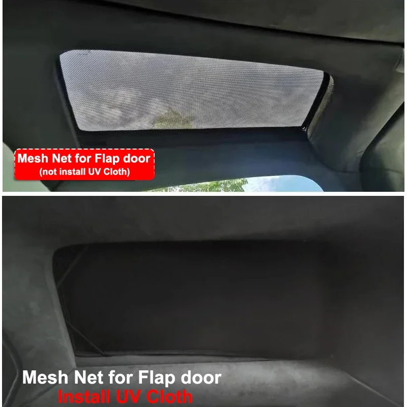 Parasol de techo de cristal para Tesla Model X, parasol de ventana lateral delantera y trasera, solapa para puerta, tragaluz, protección completa, sombreado, 2023