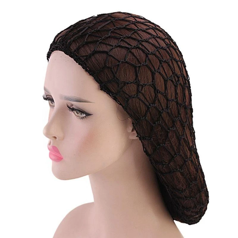 31BF Women Handmade Crochet Hair Net Snood Mesh Turban Sleeping Hat Slouchy Knit Cap