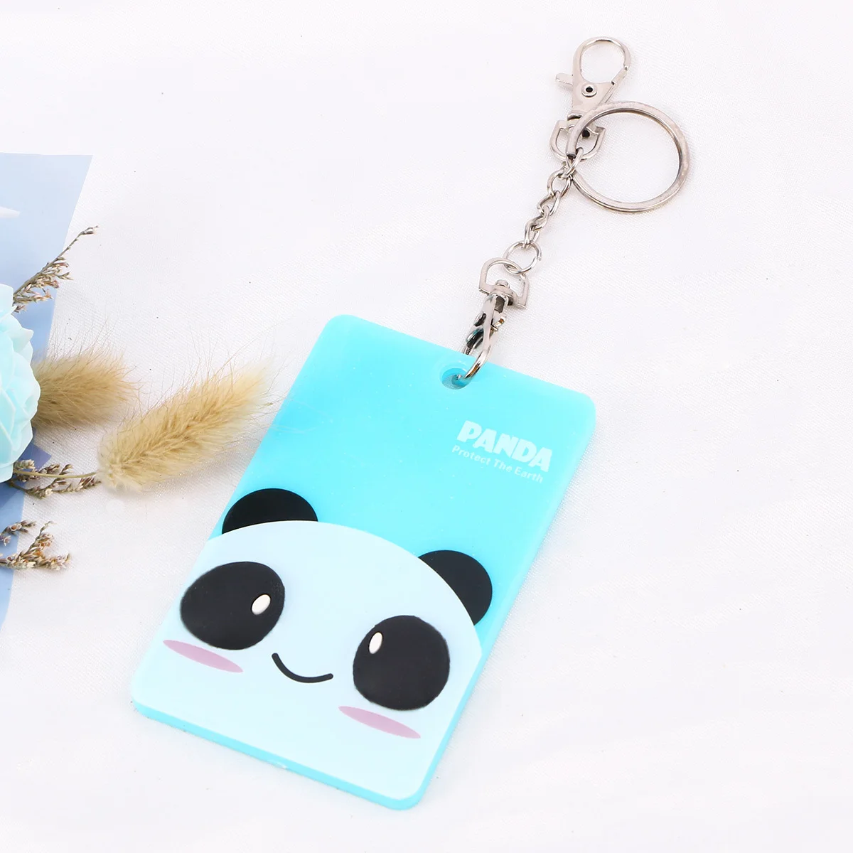 الإبداعية الكرتون الأخضر مترو الانفاق حامل بطاقة الائتمان المفاتيح مادة PVC سهلة التنظيف الحجم المحمول #5