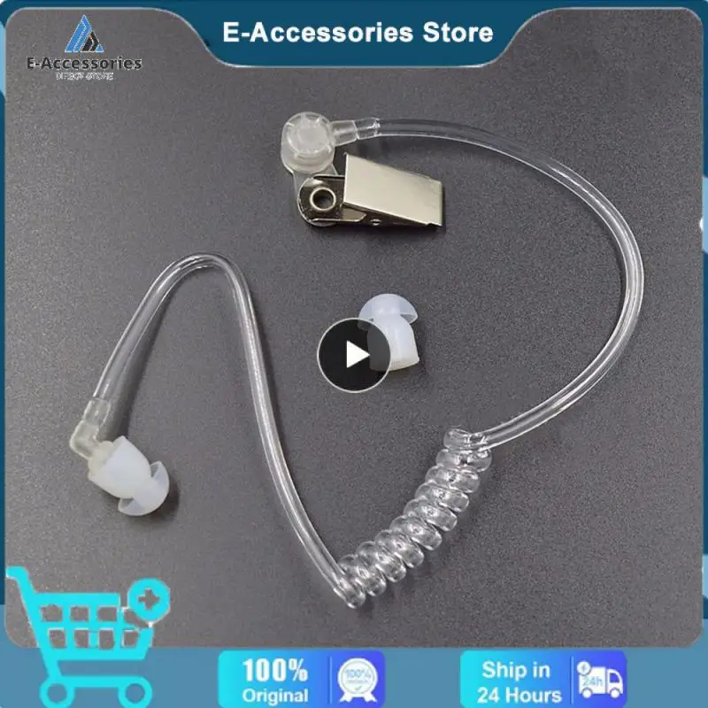 Headphones With Microphone Transparent Color Wide Compatibility Not Easy To Telescopic Coil Durable Headphone Accessories