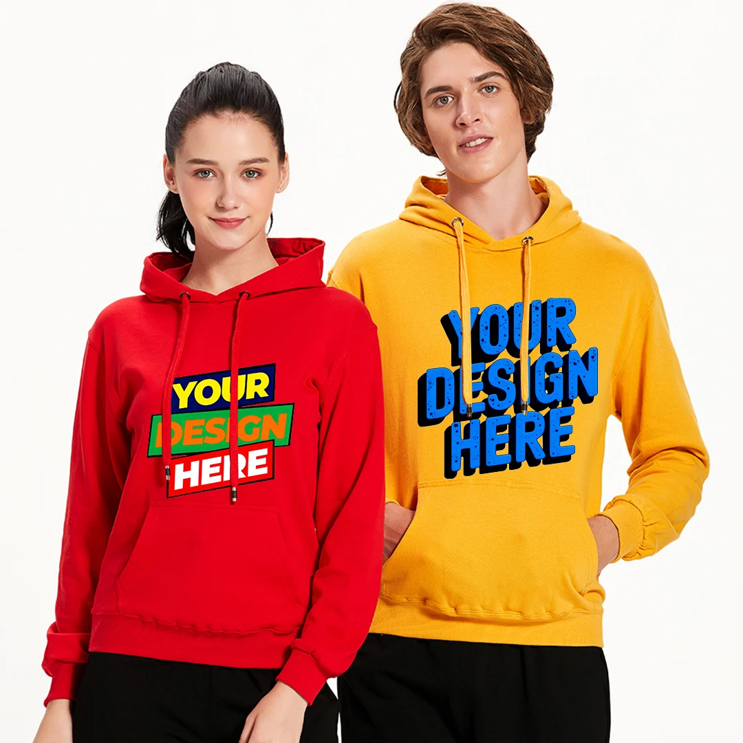 Sweat à capuche épais en peluche pour hommes, surdimensionné, S-5XL, Logo personnalisé imprimé, broderie, en coton, unisexe, sport, pull décontracté