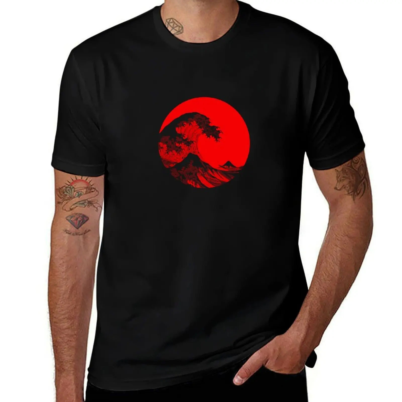 Hokusai, Kanagawa great wave T-Shirt Fitness Training Breathable Tee