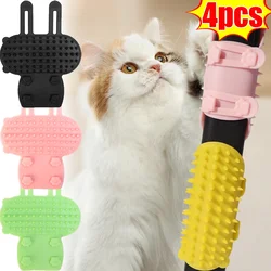 4/1PCS Pet Cat Scratching Rubbing Brush Cat Hair Removal Massage Comb Kitten Grooming Self Cleaning Wall Corner Scratcher Combs