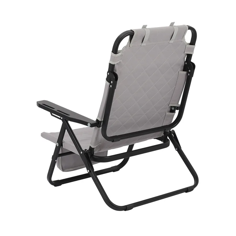 Armrest outdoor lounge chair, folding chair, convenient camping table and chair beach