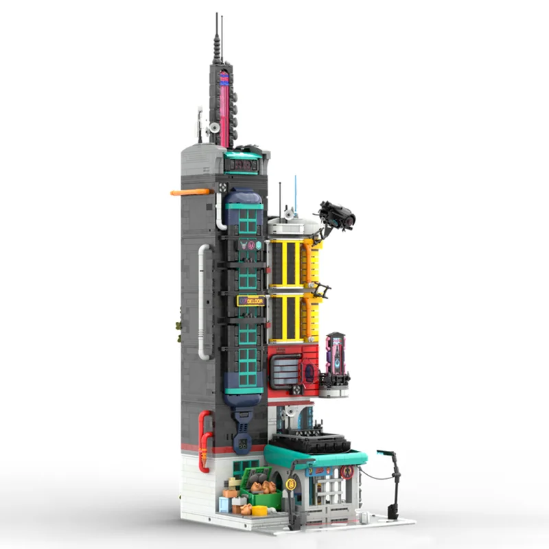 Popularny Model Budynku Moc Klocki Konstrukcyjne Unikalny Model Architektury Miasta Technologia Budowlana Modułowe Klocki Zabawka DIY Prezent na Święta