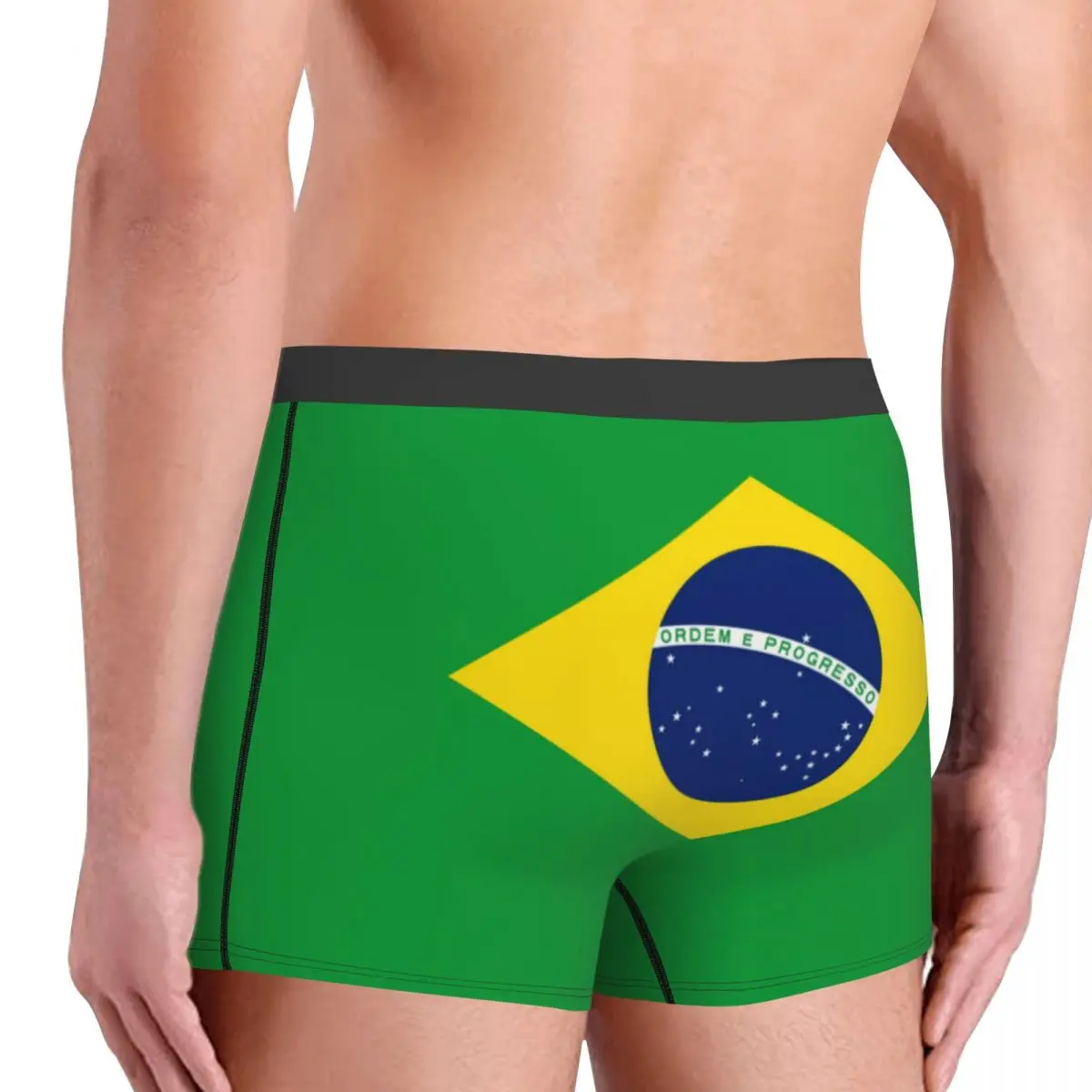 Brazil Flag Underwear Men Sexy Printed Customized Brazilian Proud Boxer Briefs Shorts Panties Soft Underpants